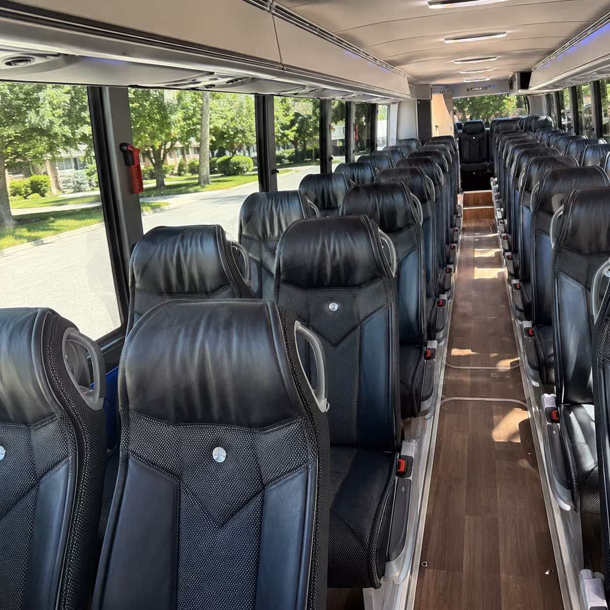 providence 40 passenger charter bus inside
