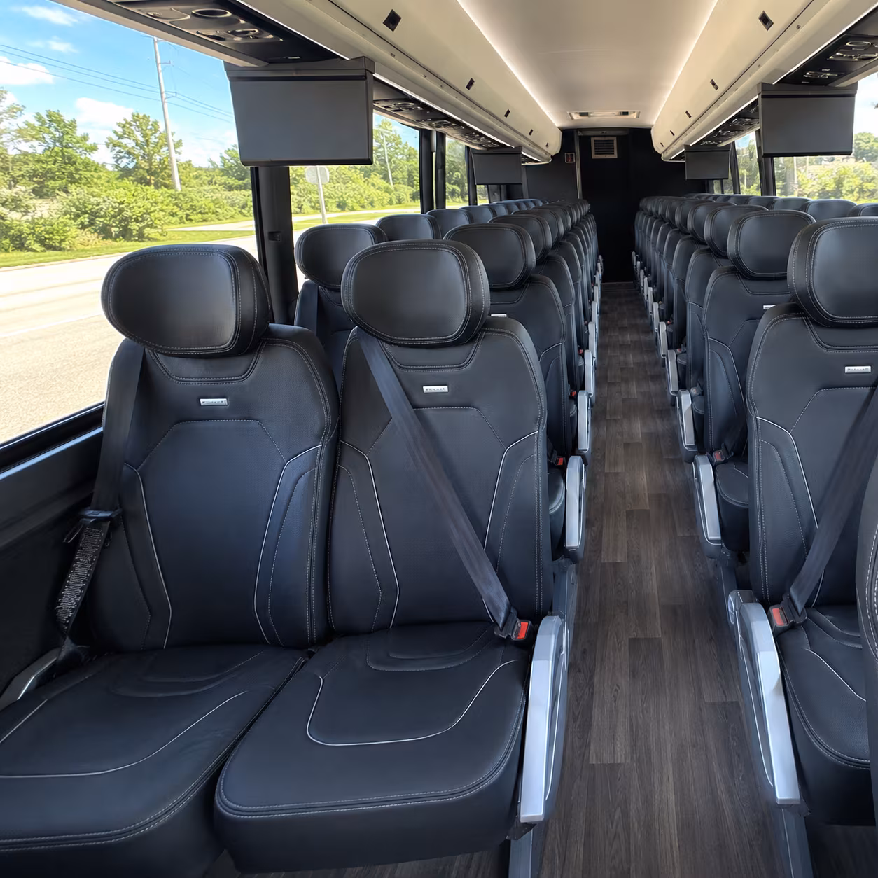 providence 47 passenger charter bus inside