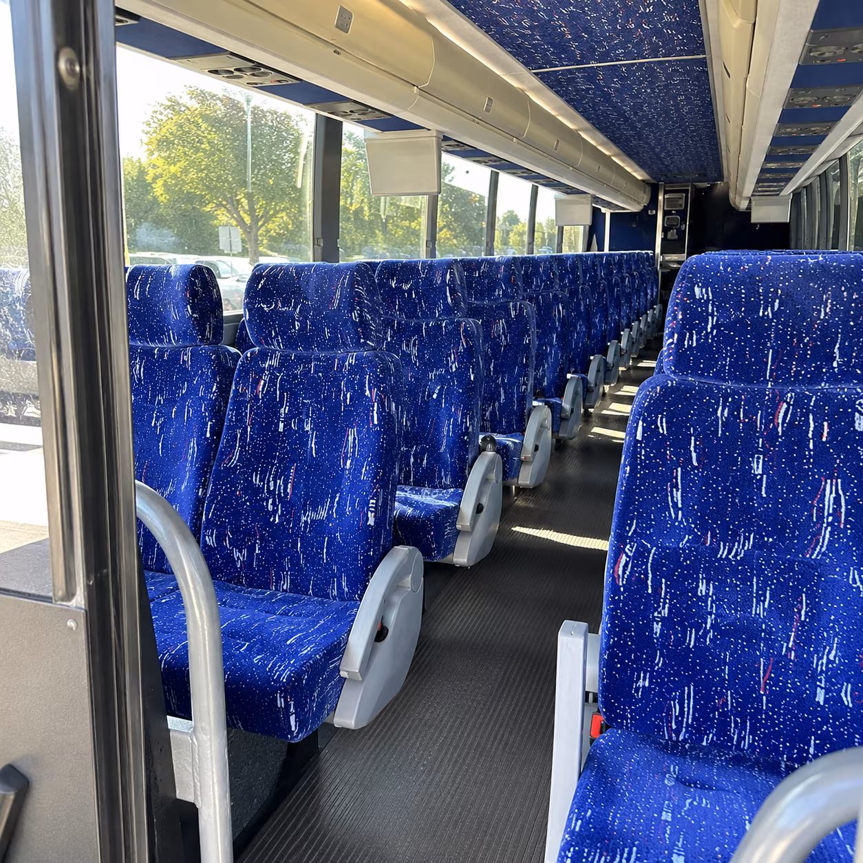 providence 50 passenger charter bus inside